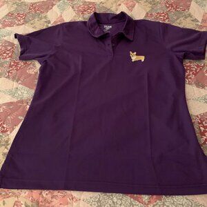 Purple Corgi Polo Shirt Ladies XL Extra Large Team 365 Polyester Brand Newbrand